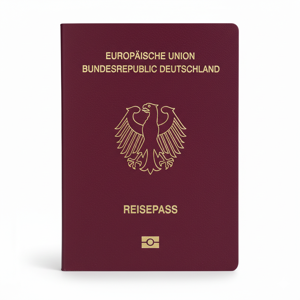 German biometric passport photo example showing correct 35x45mm format