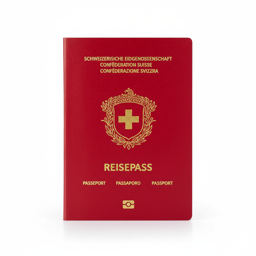 Swiss passport photo example showing correct 35x45mm format